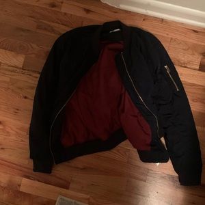 Dark blue bomber jacket